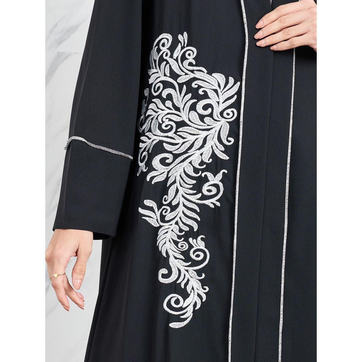 Styli Embroidered Stitch Detail Maxi Kimono-women-clothing-shirtsandblouses-shirts-image-3