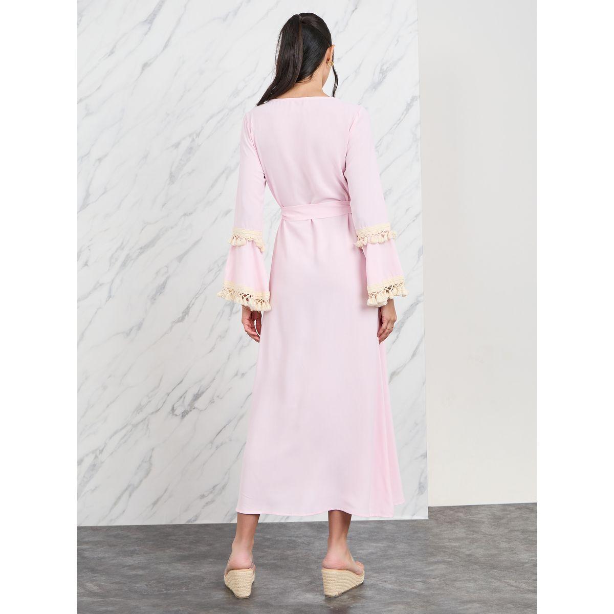 Styli Tassle Detail Self Tie Up A-Line Maxi Dress-women-clothing-dresses-image-4