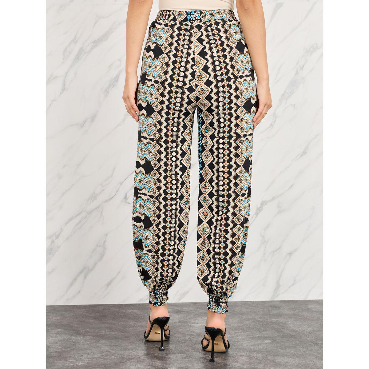 Styli Bohemian Print Relax Cuff Hem Pants-women-clothing-bottoms-trousers-image-4