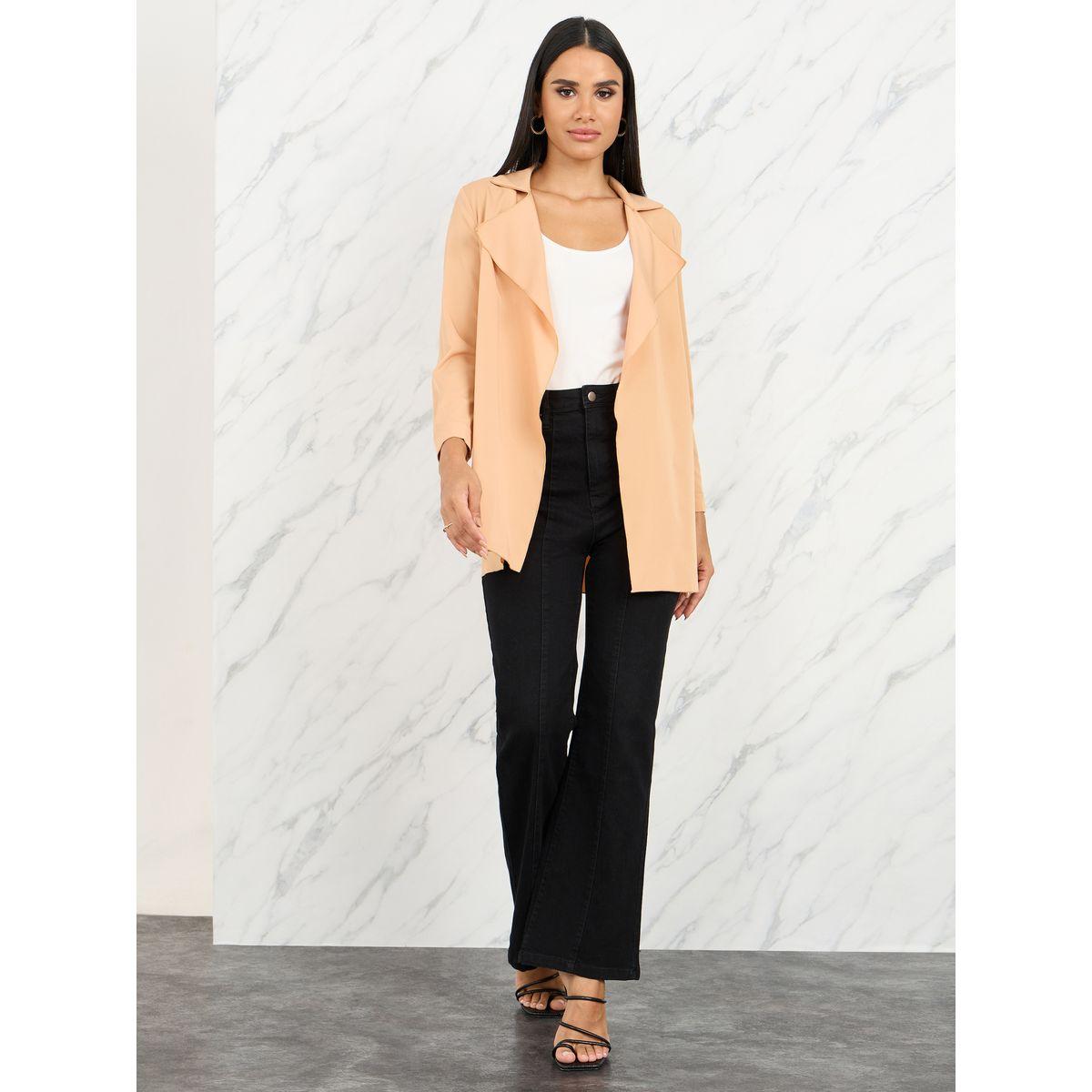 Styli Roll Up Sleeves Open Front Blazer-women-clothing-coatsandjackets-blazers-image-4