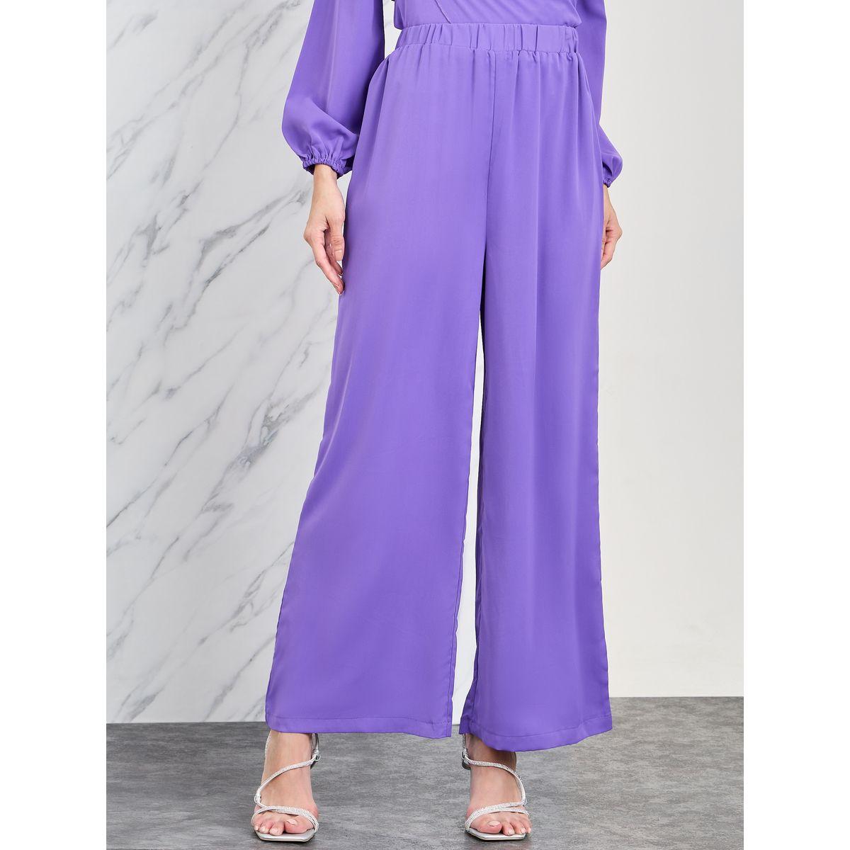 بنطال بأرجل مستقيمة مع بلوزة برباط خصر-women-clothing-coordsets-image-4