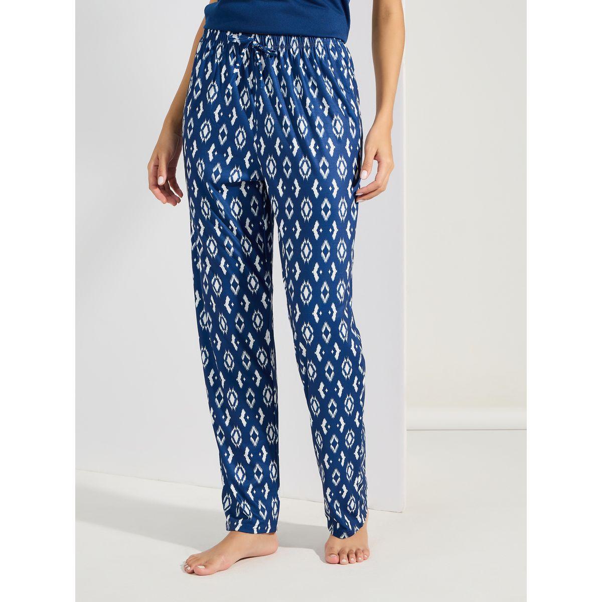 Styli Unwind Solid Cami & Geo Print Pyjama Set-women-clothing-nightwear-pyjamas-longsets-image-4