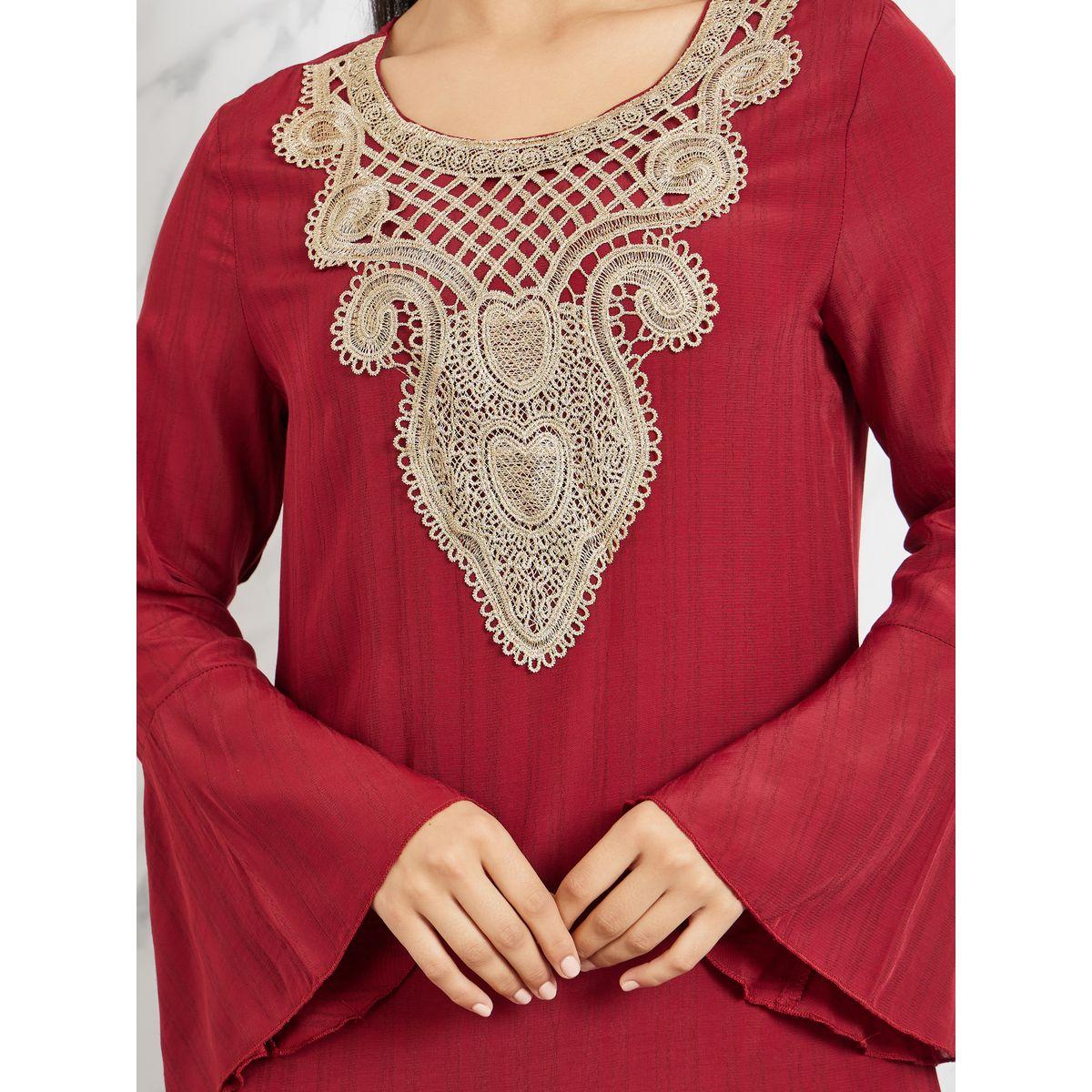 Styli Embroidered Detail A-Line Maxi Dress-women-clothing-dresses-image-3