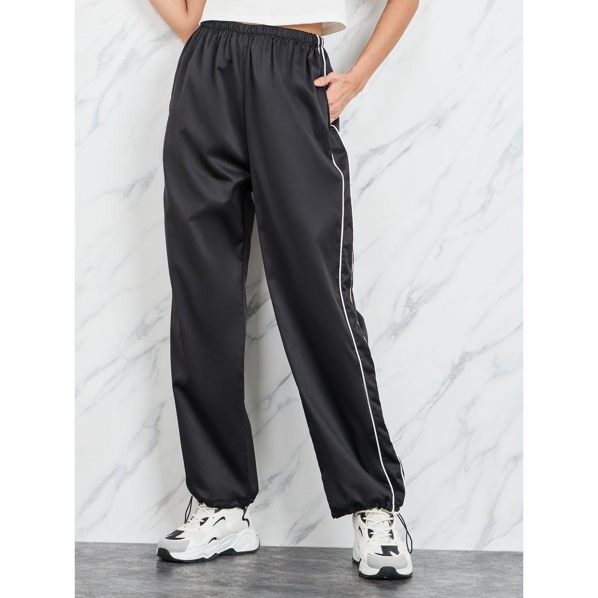 Styli Piping Detail Drawstring Hem Pants-women-clothing-bottoms-trousers-image-1