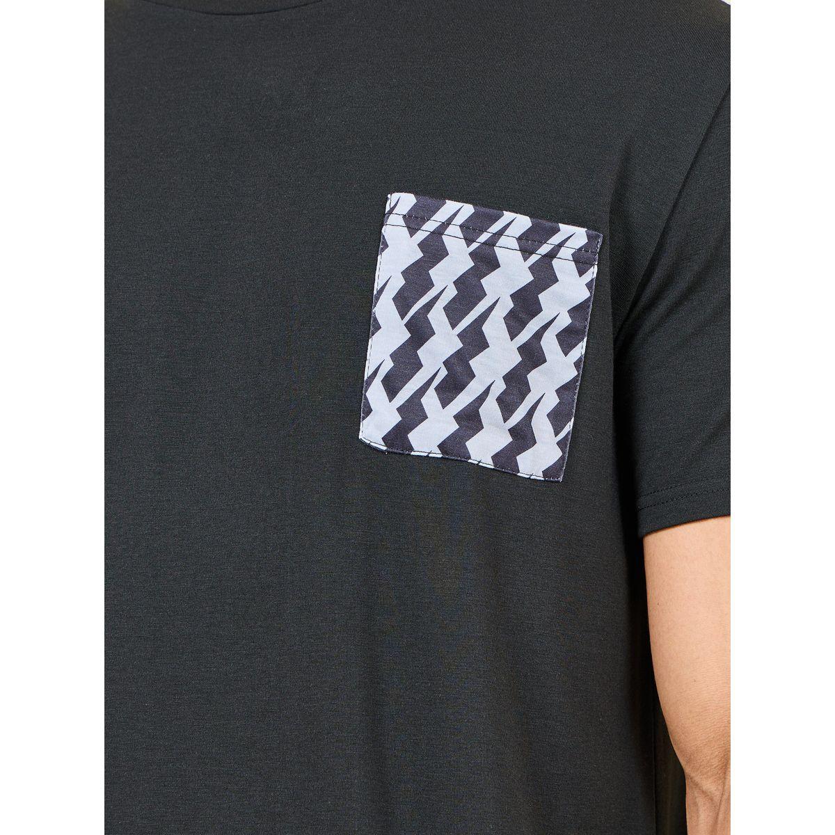 Styli Unwind Flash Print Pocket Crew Neck T-shirt and AOP Short Set-men-clothing-nightwear-sets-image-3