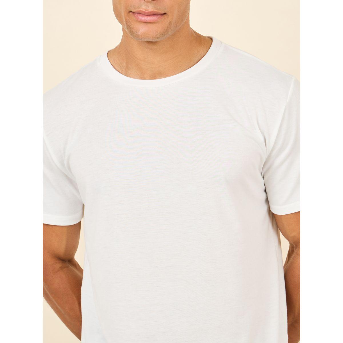 Styli Unwind Solid Crew Neck T-shirt and Abstract Print Short Set-men-clothing-nightwear-sets-image-3