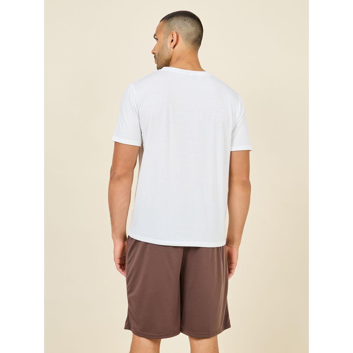 مجموعة من شورت وتيشيرت بجيب على الصدر-men-clothing-nightwear-sets-image-4