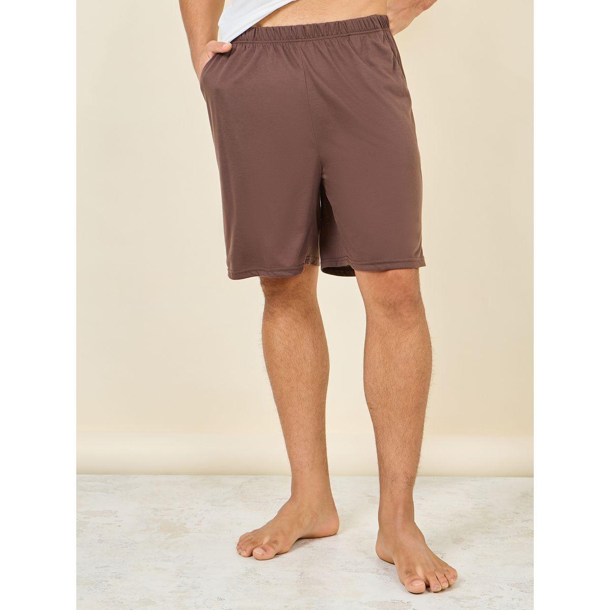 Styli Unwind Contrast California Print Crew Neck T-Shirt and Short Set-men-clothing-nightwear-sets-image-5