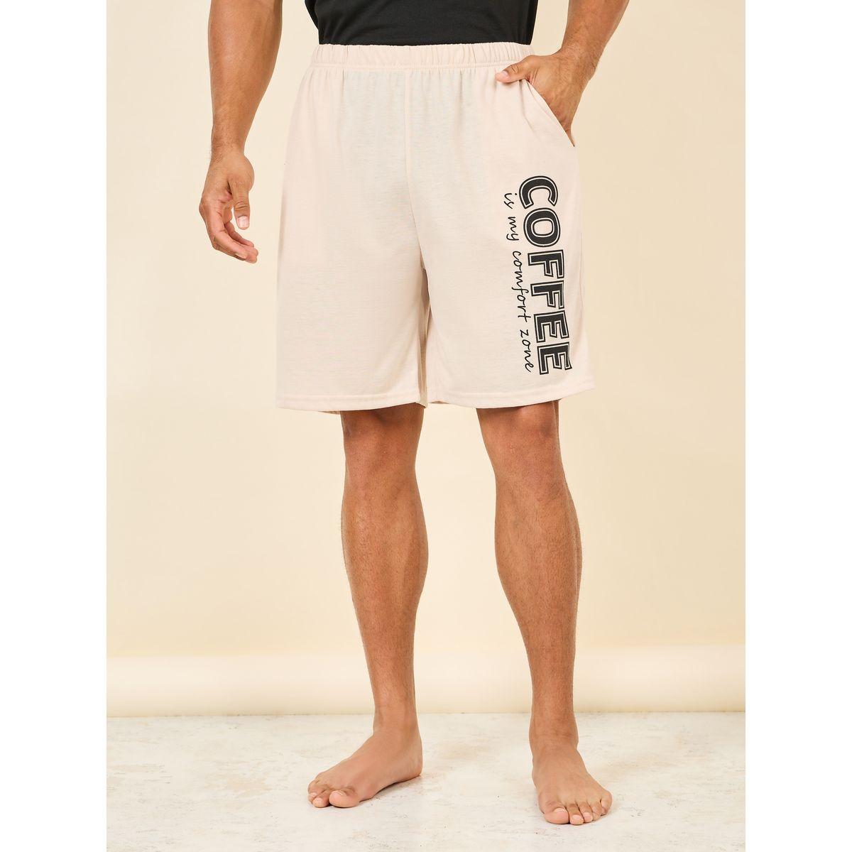 مجموعة من شورت وتيشيرت بطبعة كتابة-men-clothing-nightwear-sets-image-4
