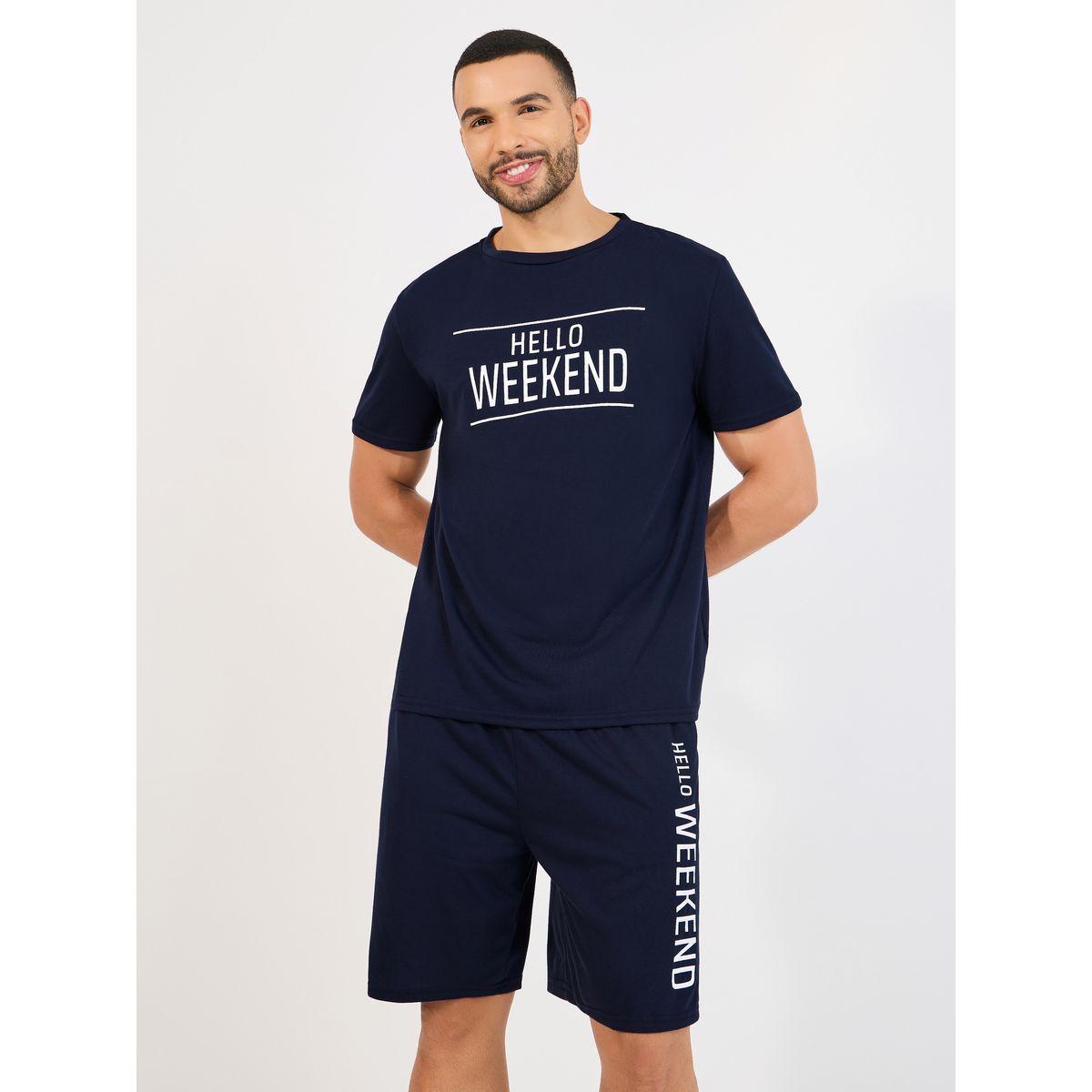 مجموعة من شورت وتيشيرت بياقة دائرية-men-clothing-nightwear-sets-image-1