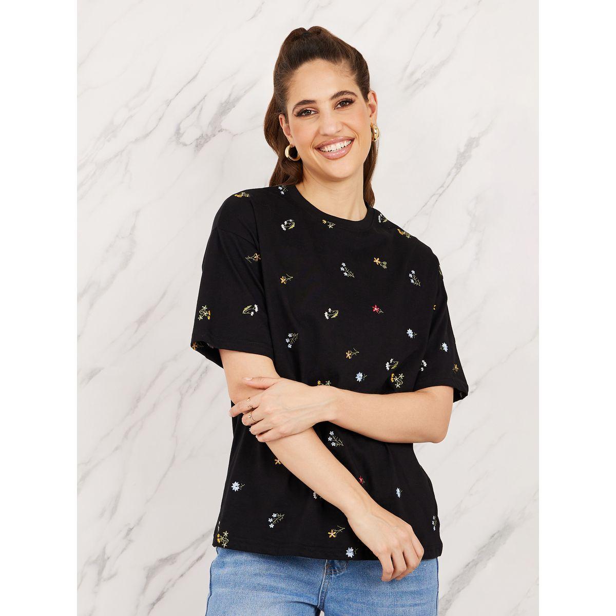 Styli Elevate Oversized All Over Floral Embroidered Front T-Shirt-women-clothing-tshirts-image-1