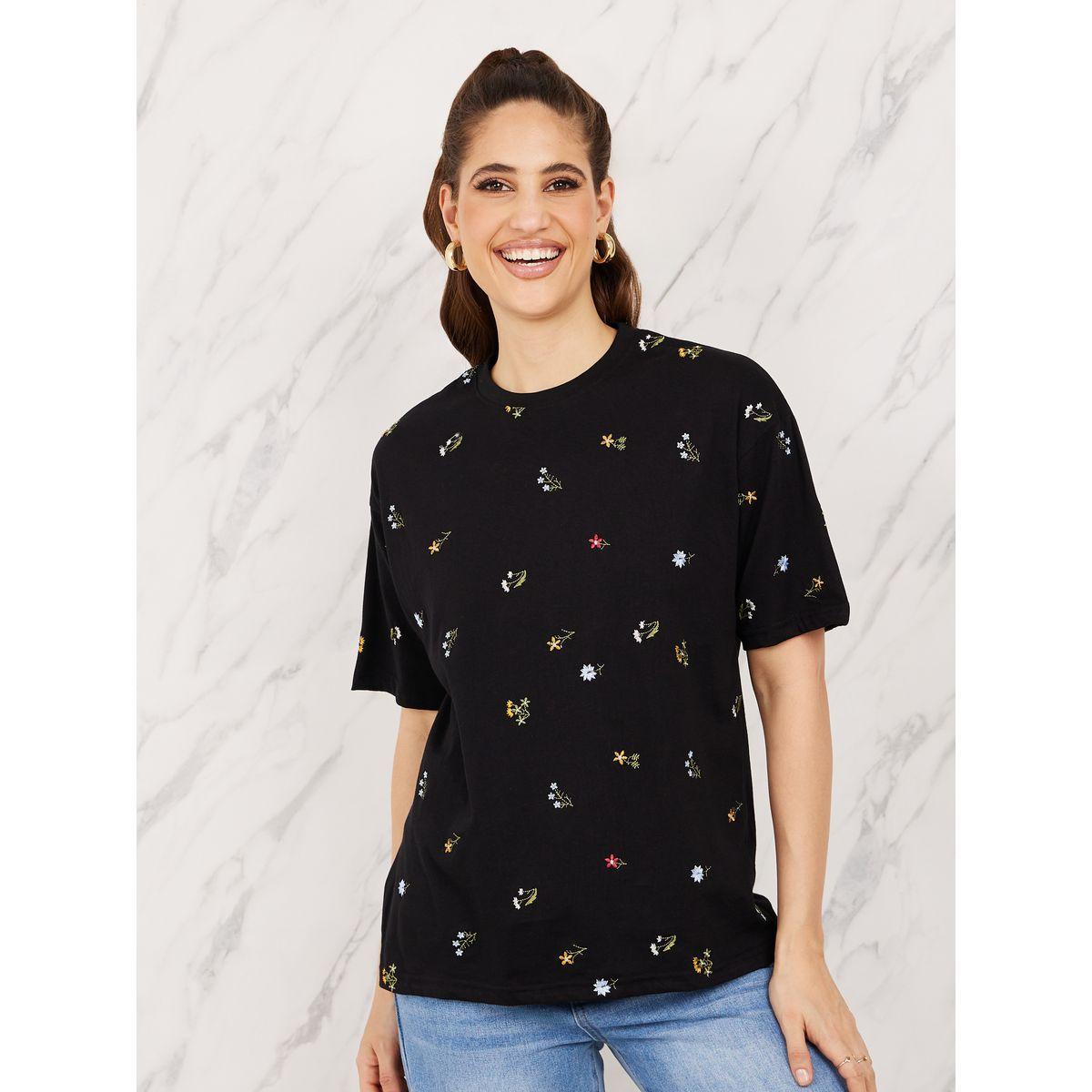 Styli Elevate Oversized All Over Floral Embroidered Front T-Shirt-women-clothing-tshirts-image-3