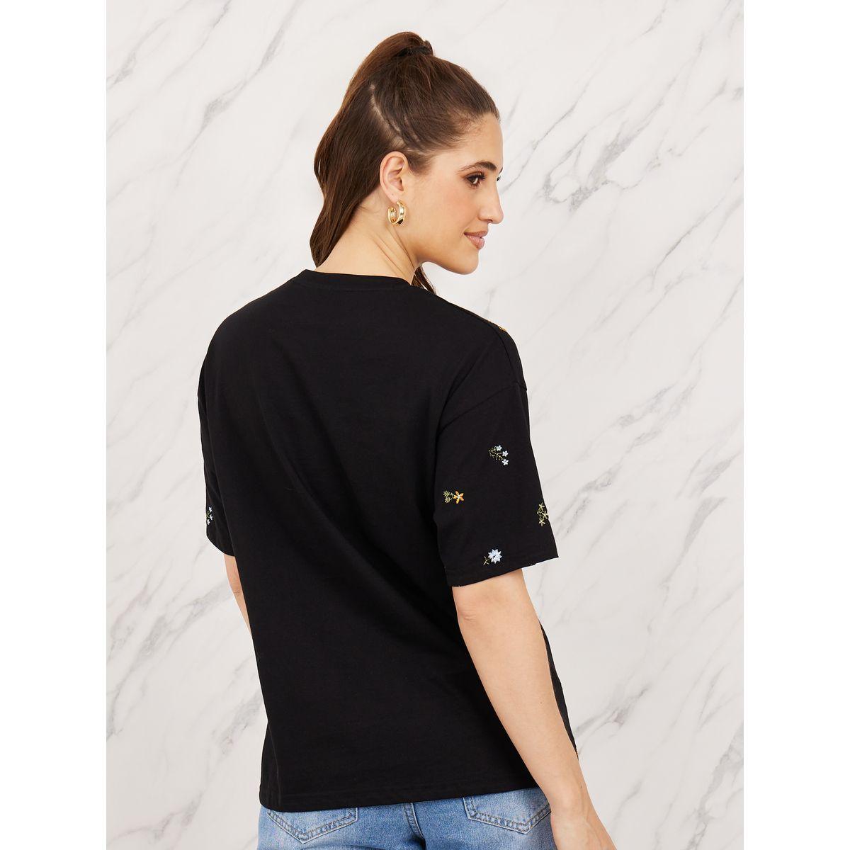 Styli Elevate Oversized All Over Floral Embroidered Front T-Shirt-women-clothing-tshirts-image-5