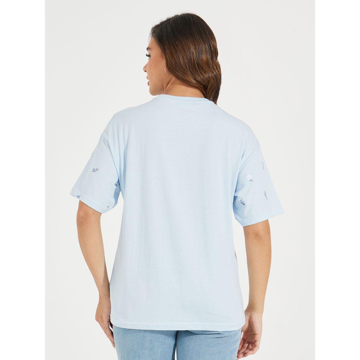 Styli Elevate Oversized All Over Floral Embroidered Front T-Shirt-women-clothing-tshirts-image-5