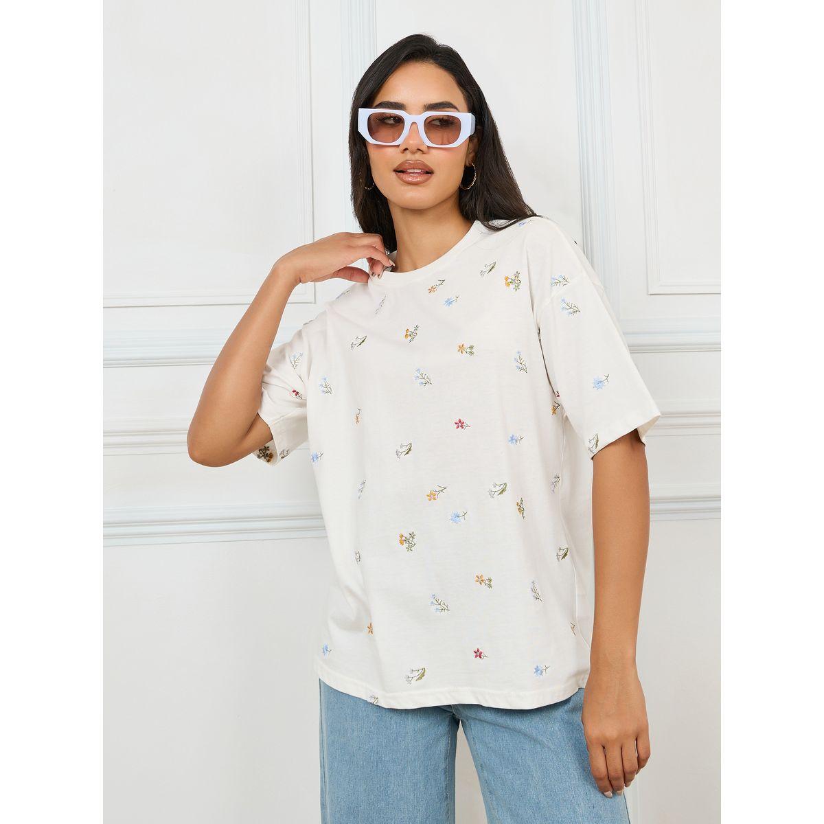 Styli Elevate Oversized All Over Floral Embroidered Front T-Shirt-women-clothing-tshirts-image-3