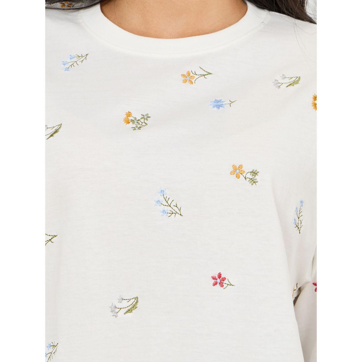 Styli Elevate Oversized All Over Floral Embroidered Front T-Shirt-women-clothing-tshirts-image-4