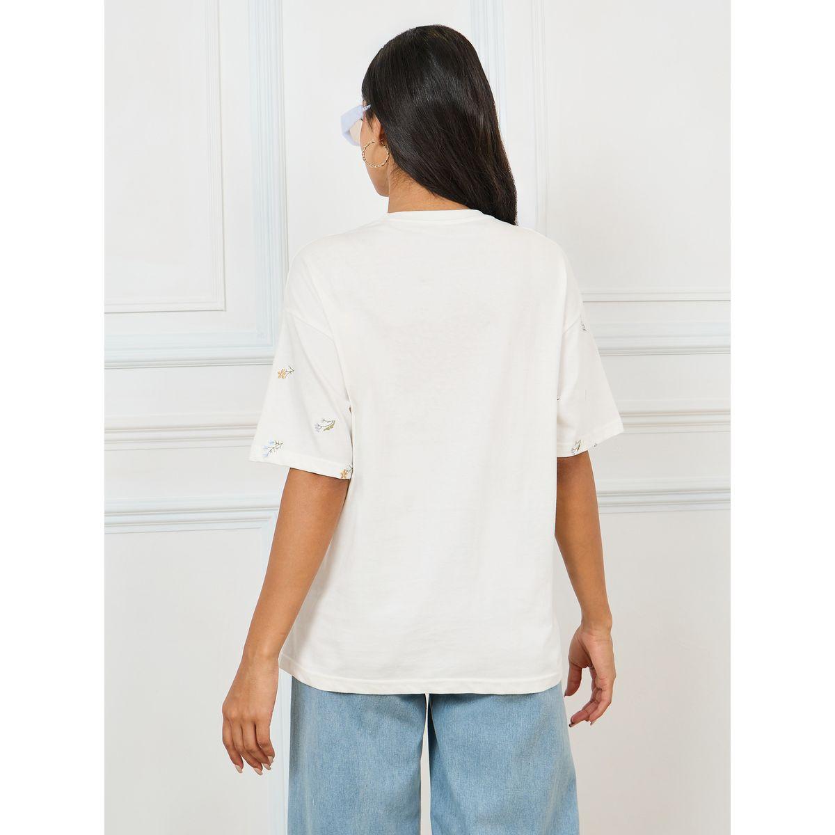 Styli Elevate Oversized All Over Floral Embroidered Front T-Shirt-women-clothing-tshirts-image-5