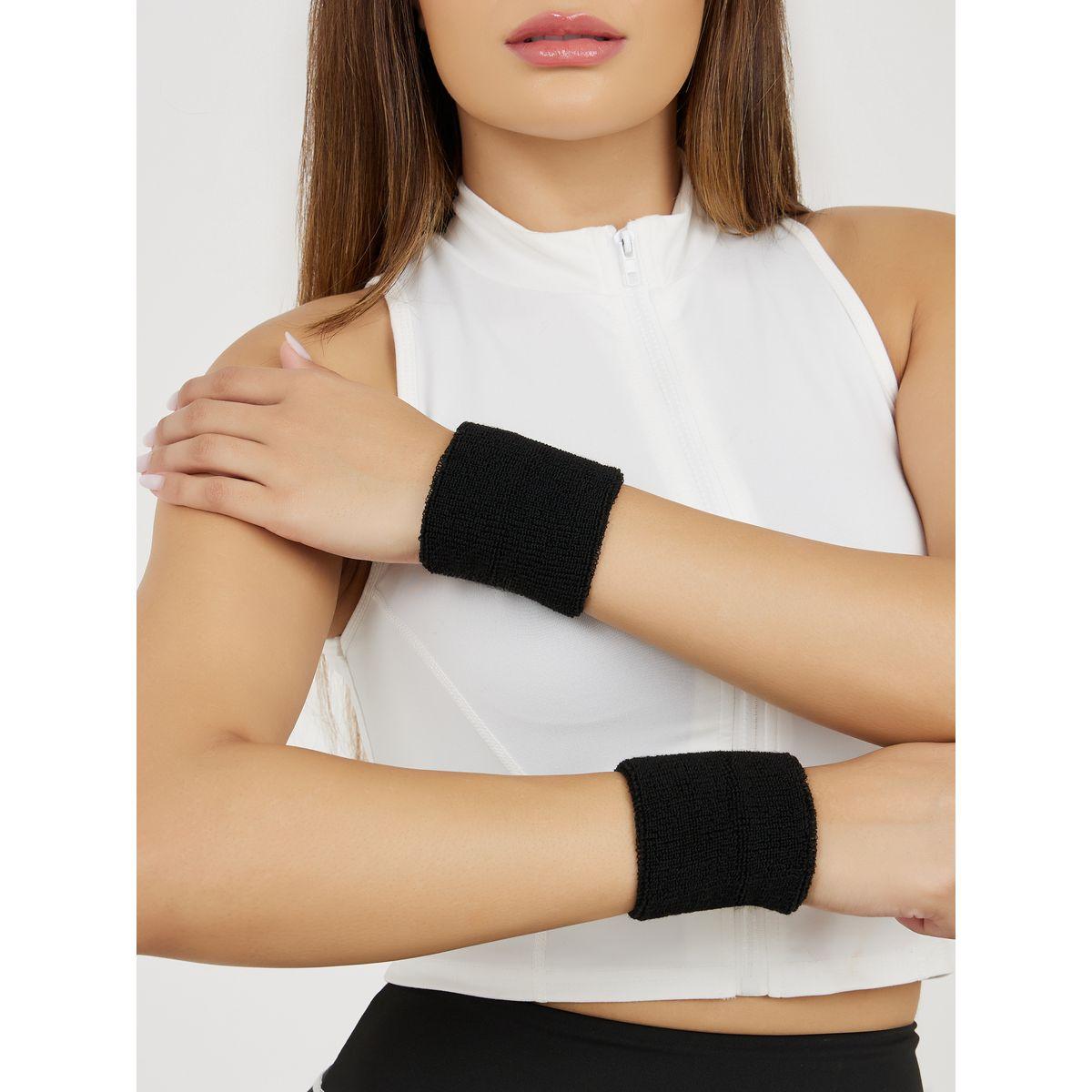 Styli Active Pack of 2 - Towel Wrist Support Sweat Band-sports-gear-gym-image-3