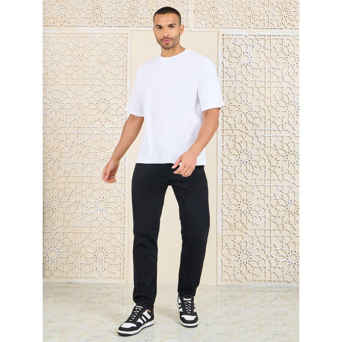 Styli Oversized Health Graphic Back Print Compact Jersey T-shirt-men-clothing-tshirtsandpolos-tshirts-image-2