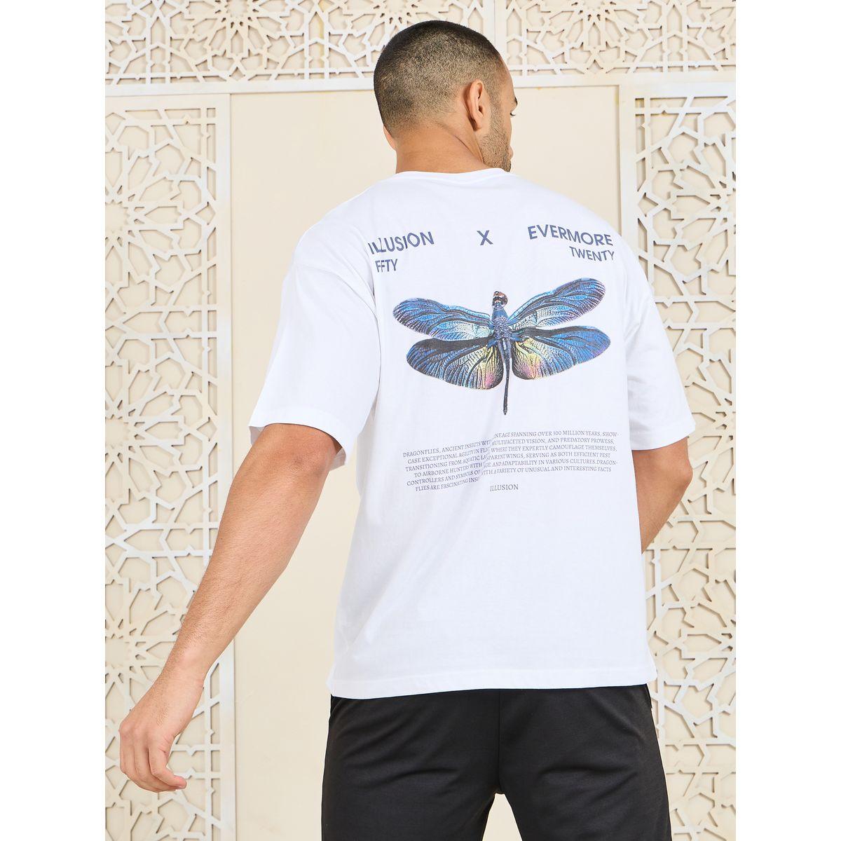 Styli Back Dragonfly Slogan Print Compact Jersey Oversized T-Shirt-men-clothing-tshirtsandpolos-tshirts-image-1