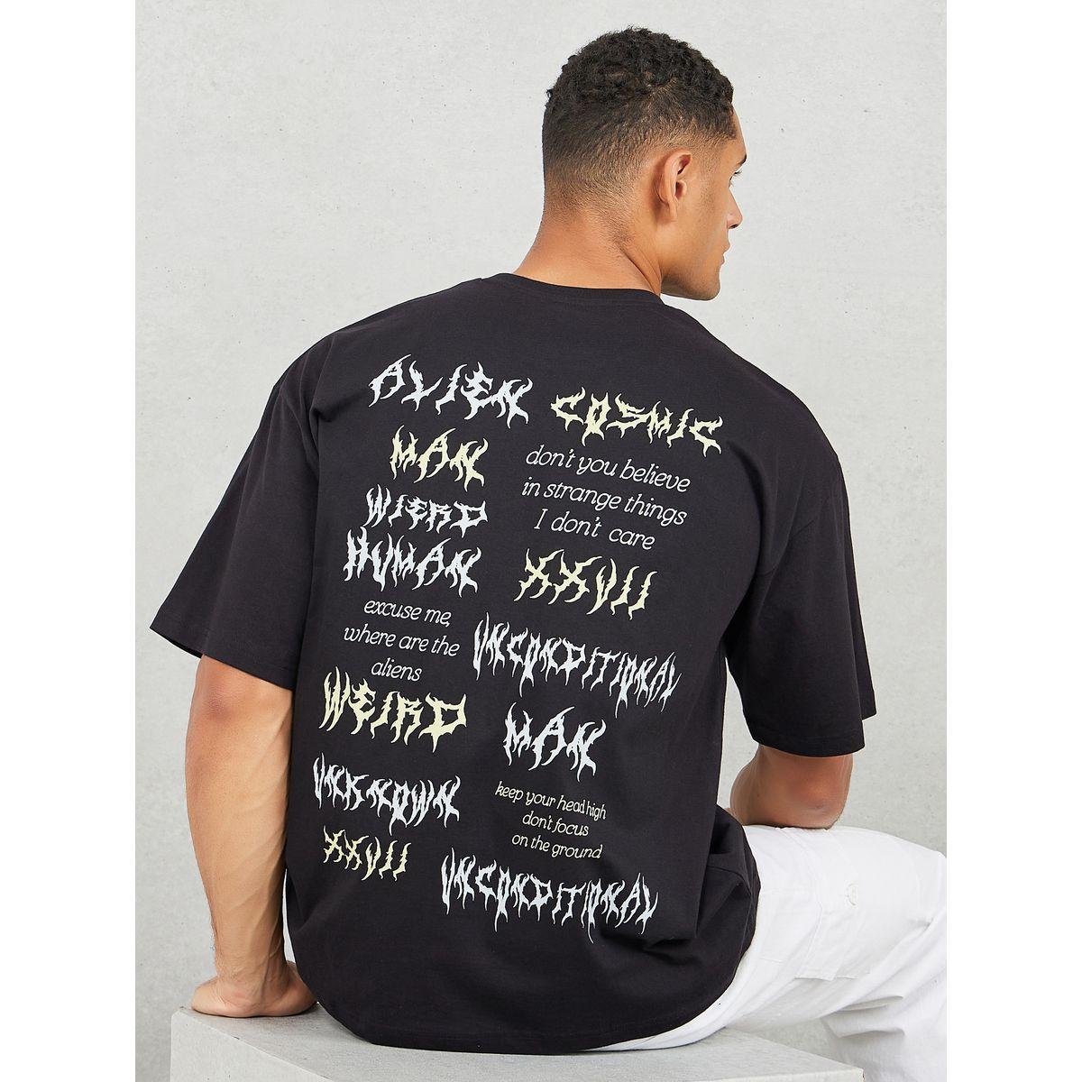 Styli Oversized Back slogan Print Compact Jersey T-shirt-men-clothing-tshirtsandpolos-tshirts-image-1