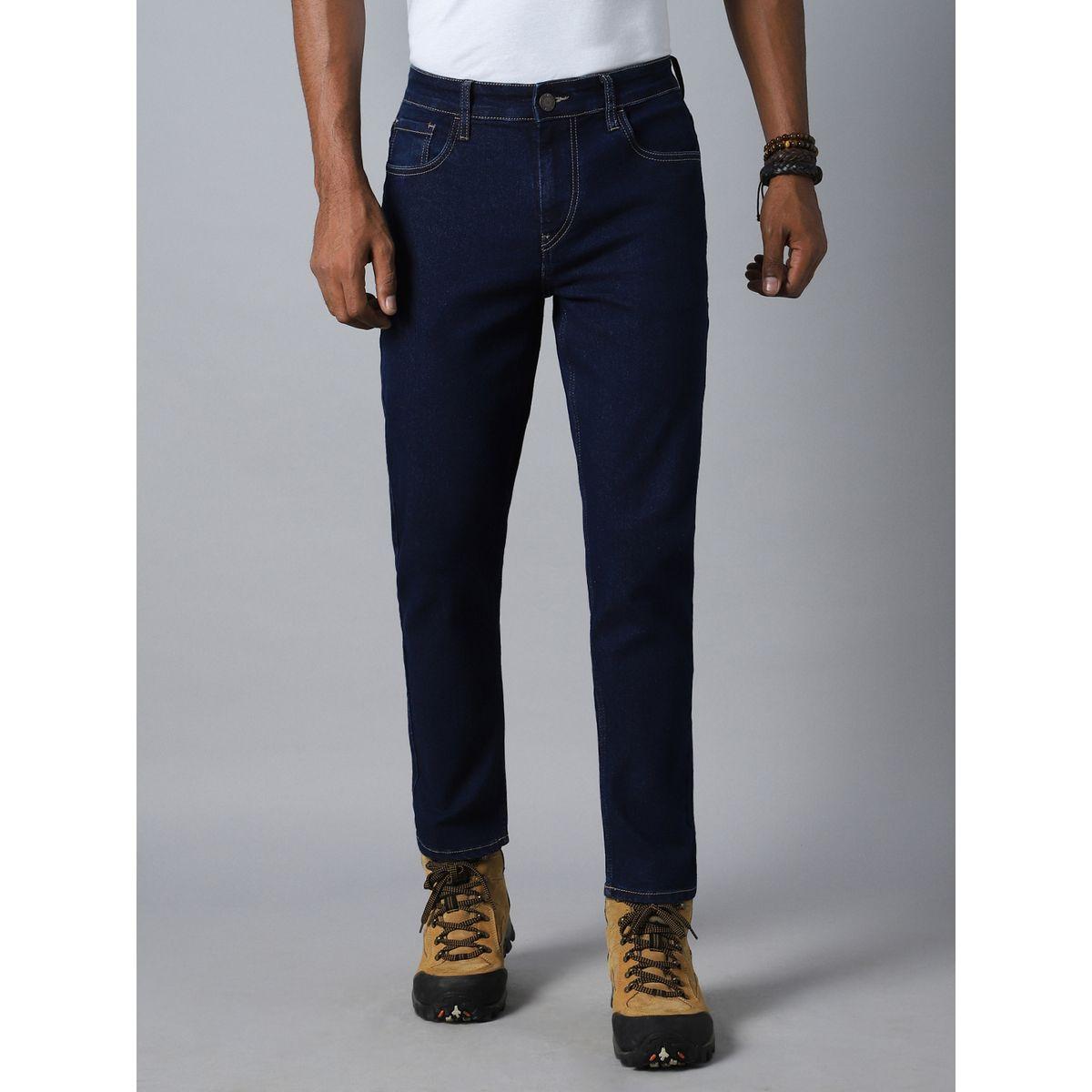 جينز بقصة مستدقة وخصر متوسط هاي ستار × ستايلي-men-clothing-bottoms-jeans-image-1