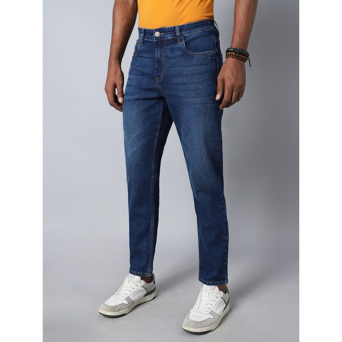 جينز بقصة مستدقة وخصر متوسط هاي ستار × ستايلي-men-clothing-bottoms-jeans-image-1