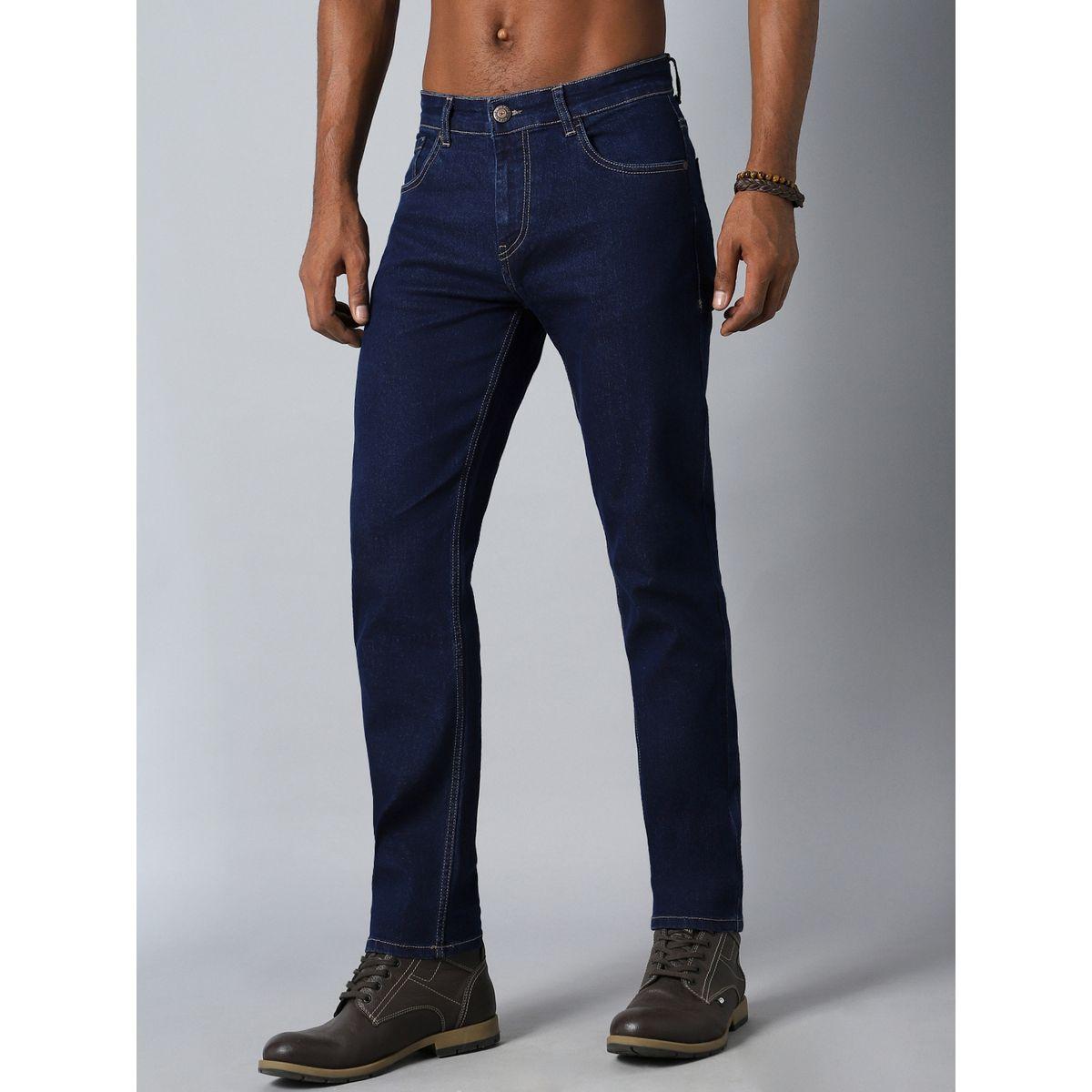 جينز بقصة مستقيمة وخصر متوسط هاي ستار × ستايلي-men-clothing-bottoms-jeans-image-1