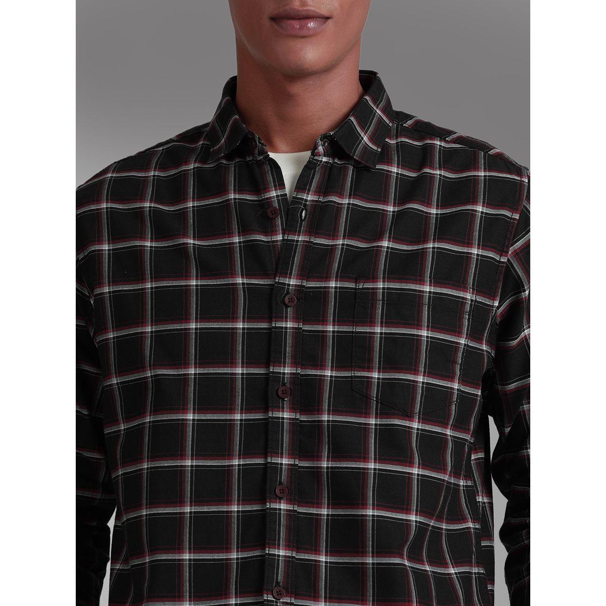 High Star X Styli Windowpane Checked Pocket Detail Shirt-men-clothing-shirts-image-2