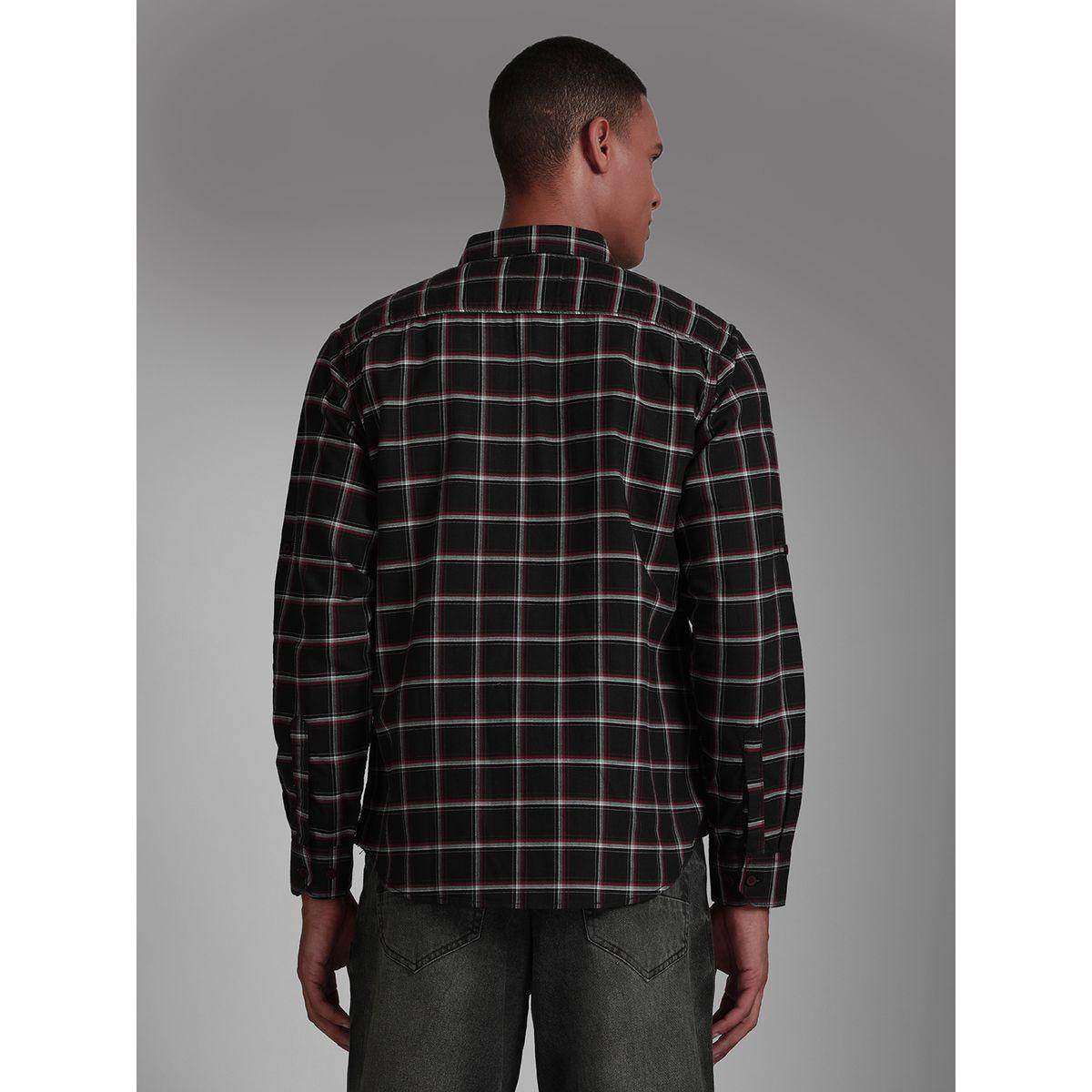 High Star X Styli Windowpane Checked Pocket Detail Shirt-men-clothing-shirts-image-3