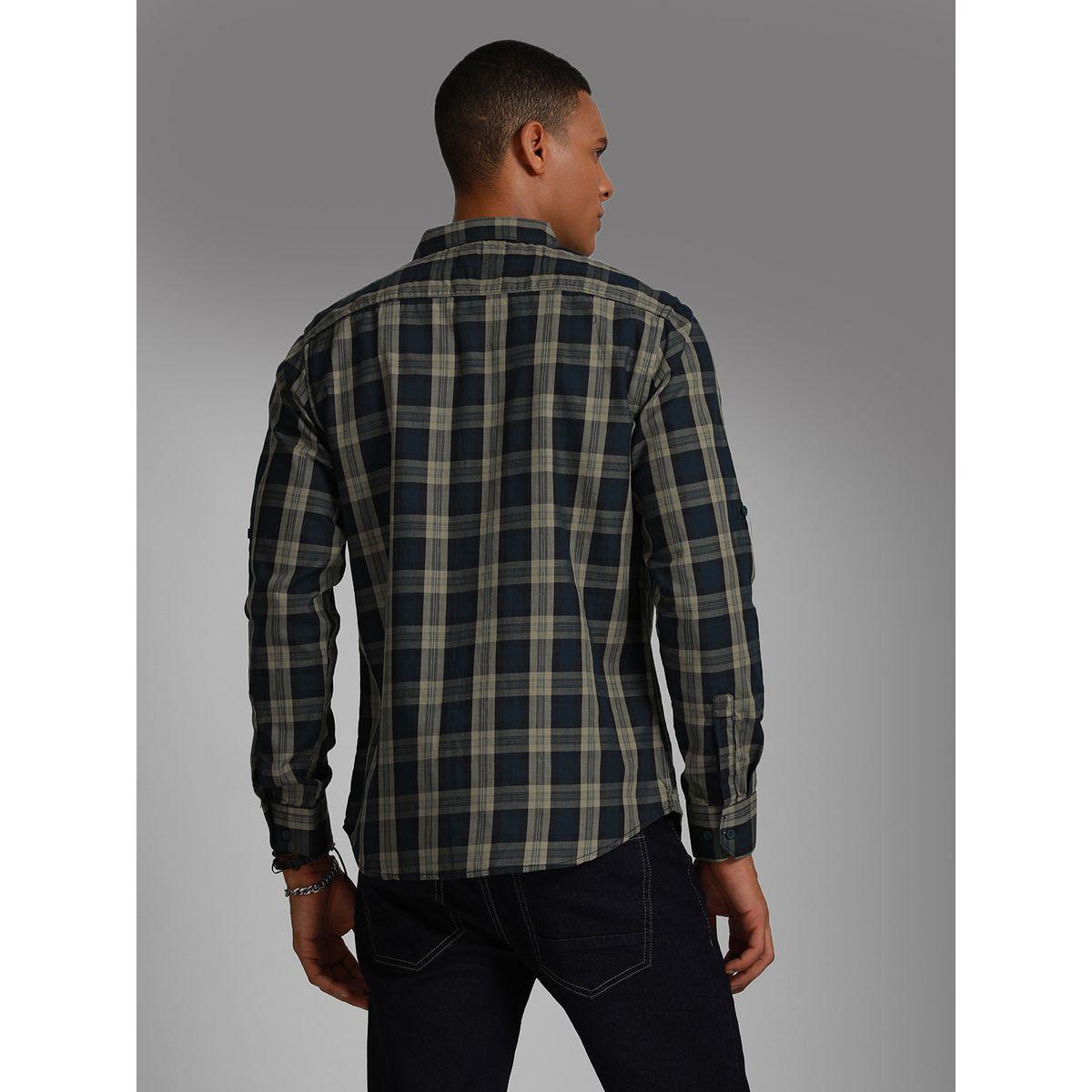 قميص كاروهات بنمط تارتان وياقة سبريد هاي ستار × ستايلي-men-clothing-shirts-image-3