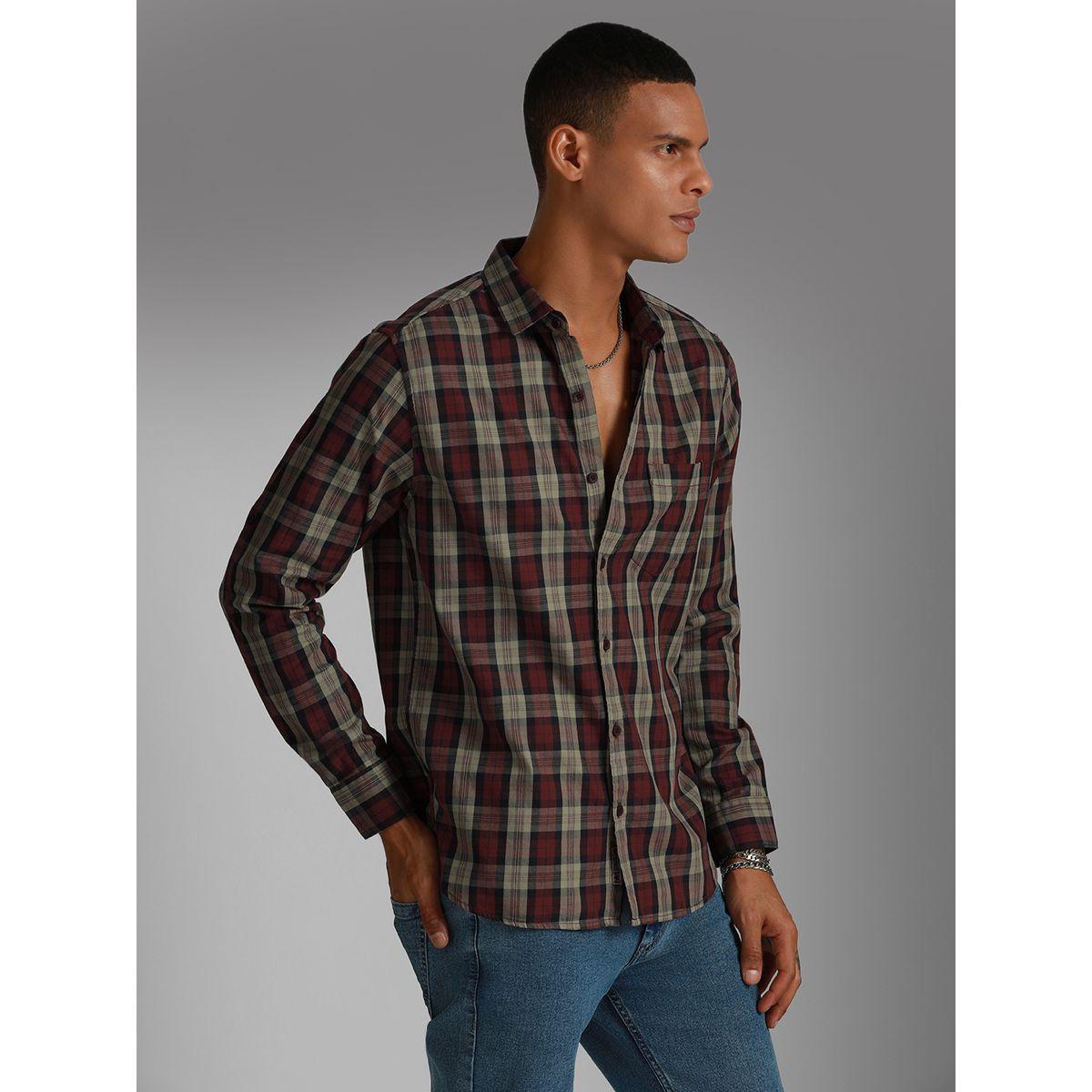 High Star X Styli Tartan Checked Pocket Detail Cotton Shirt-men-clothing-shirts-image-1