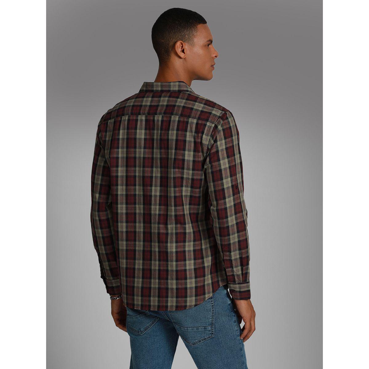 قميص كاروهات قطن بتفاصيل جيوب هاي ستار × ستايلي-men-clothing-shirts-image-3