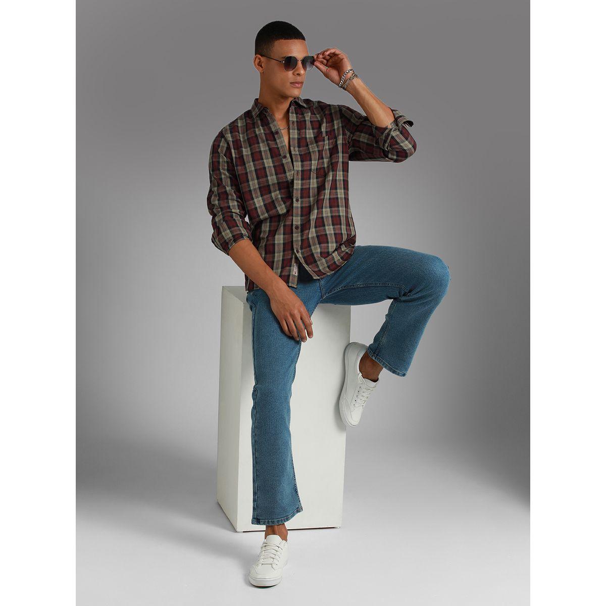 High Star X Styli Tartan Checked Pocket Detail Cotton Shirt-men-clothing-shirts-image-4