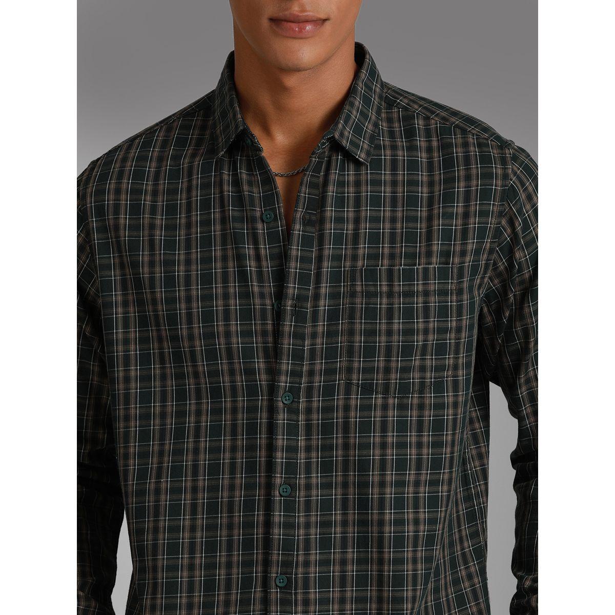 قميص كاروهات بنمط تارتان مع جيب هاي ستار × ستايلي-men-clothing-shirts-image-2