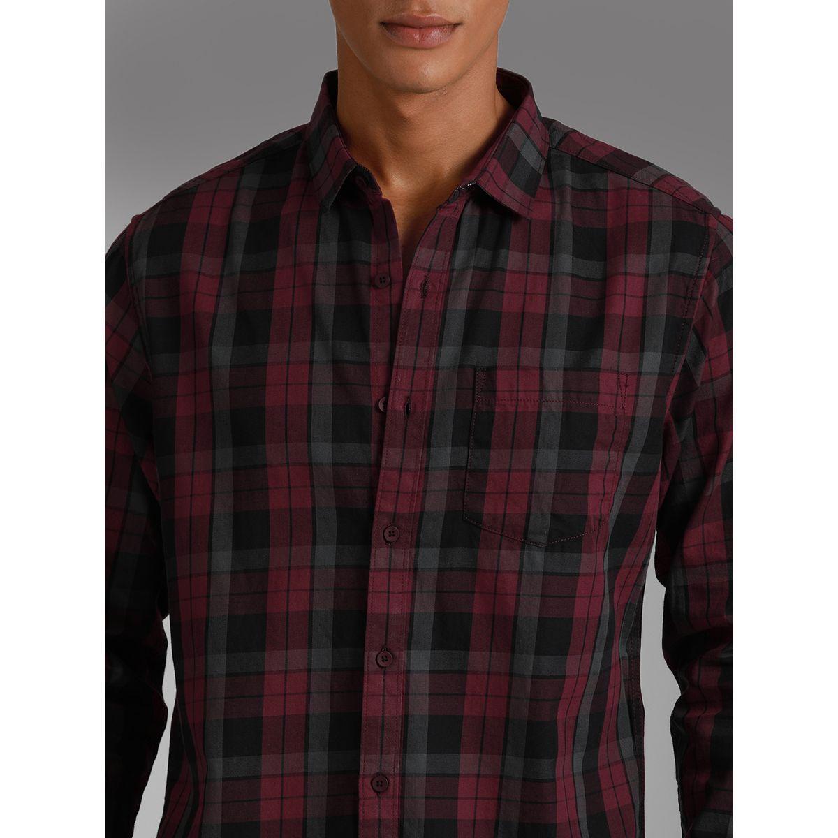 High Star X Styli Tartan Checked Spread Collar Cotton Shirt-men-clothing-shirts-image-2