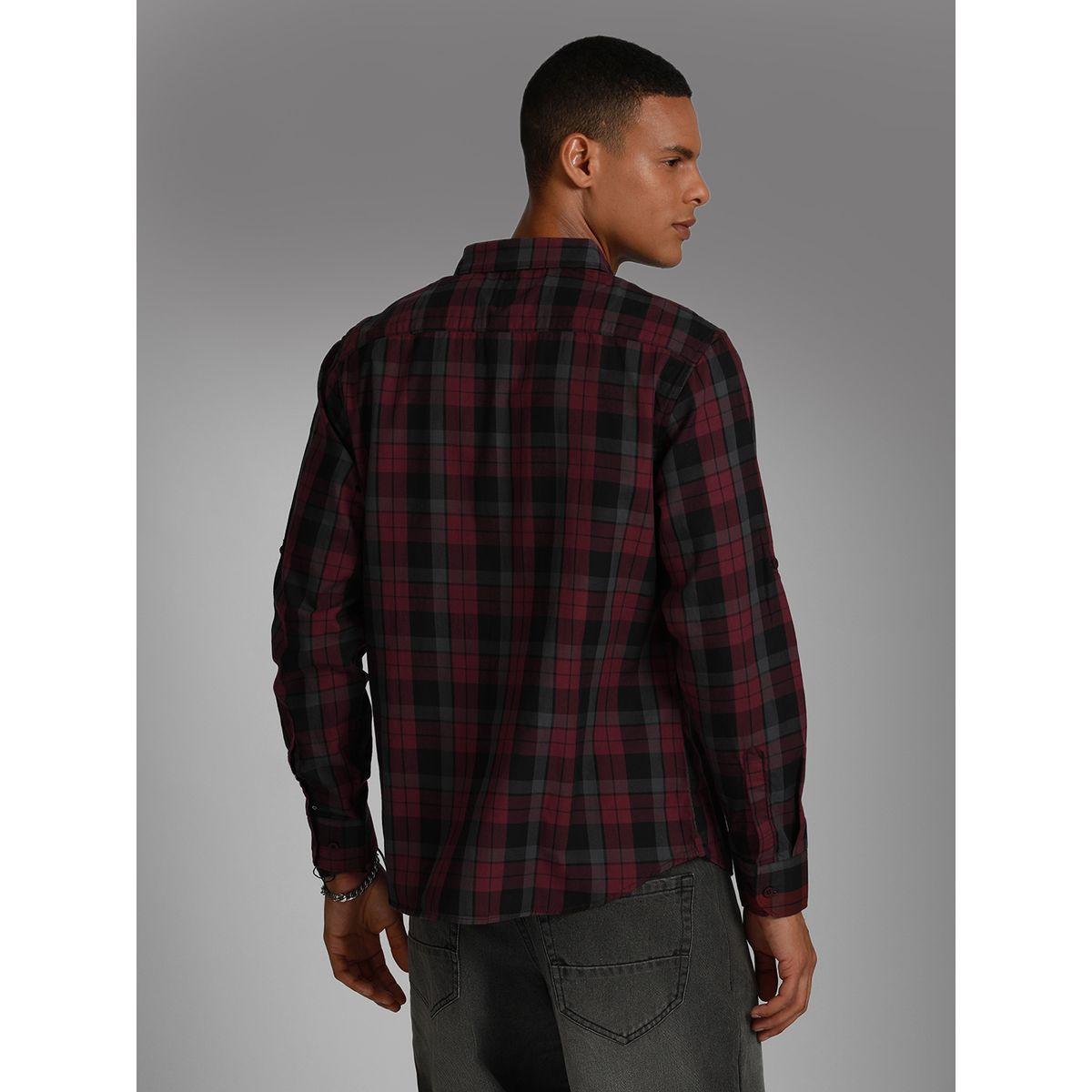 قميص قطن كاروهات بياقة سبريد هاي ستار × ستايلي-men-clothing-shirts-image-3