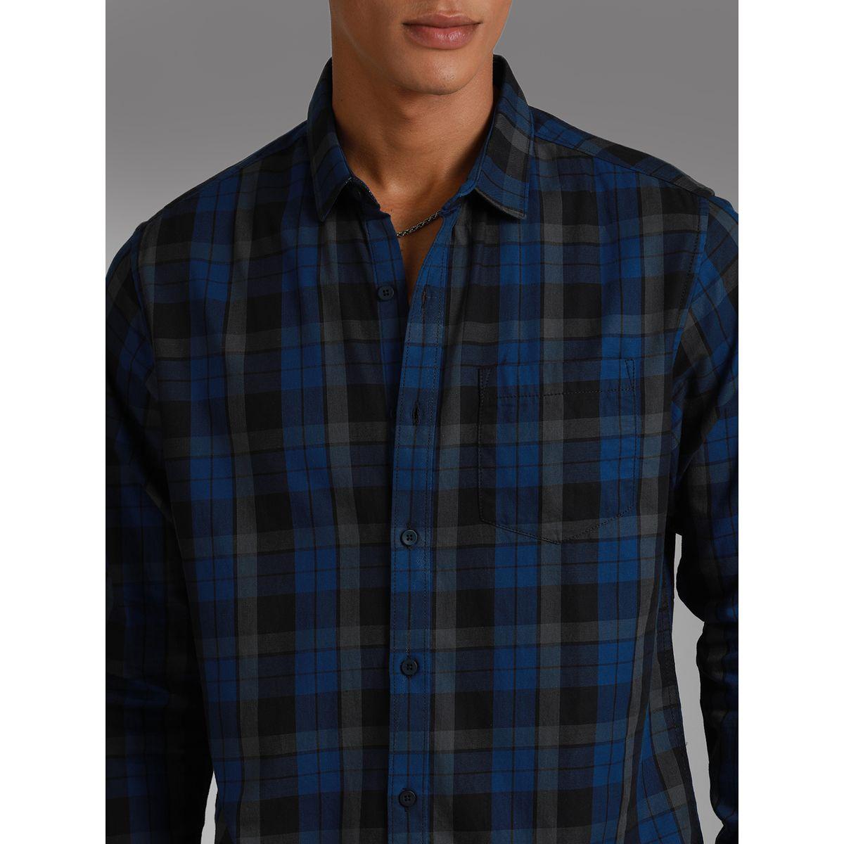 High Star X Styli Tartan Checked Spread Collar Cotton Shirt-men-clothing-shirts-image-2