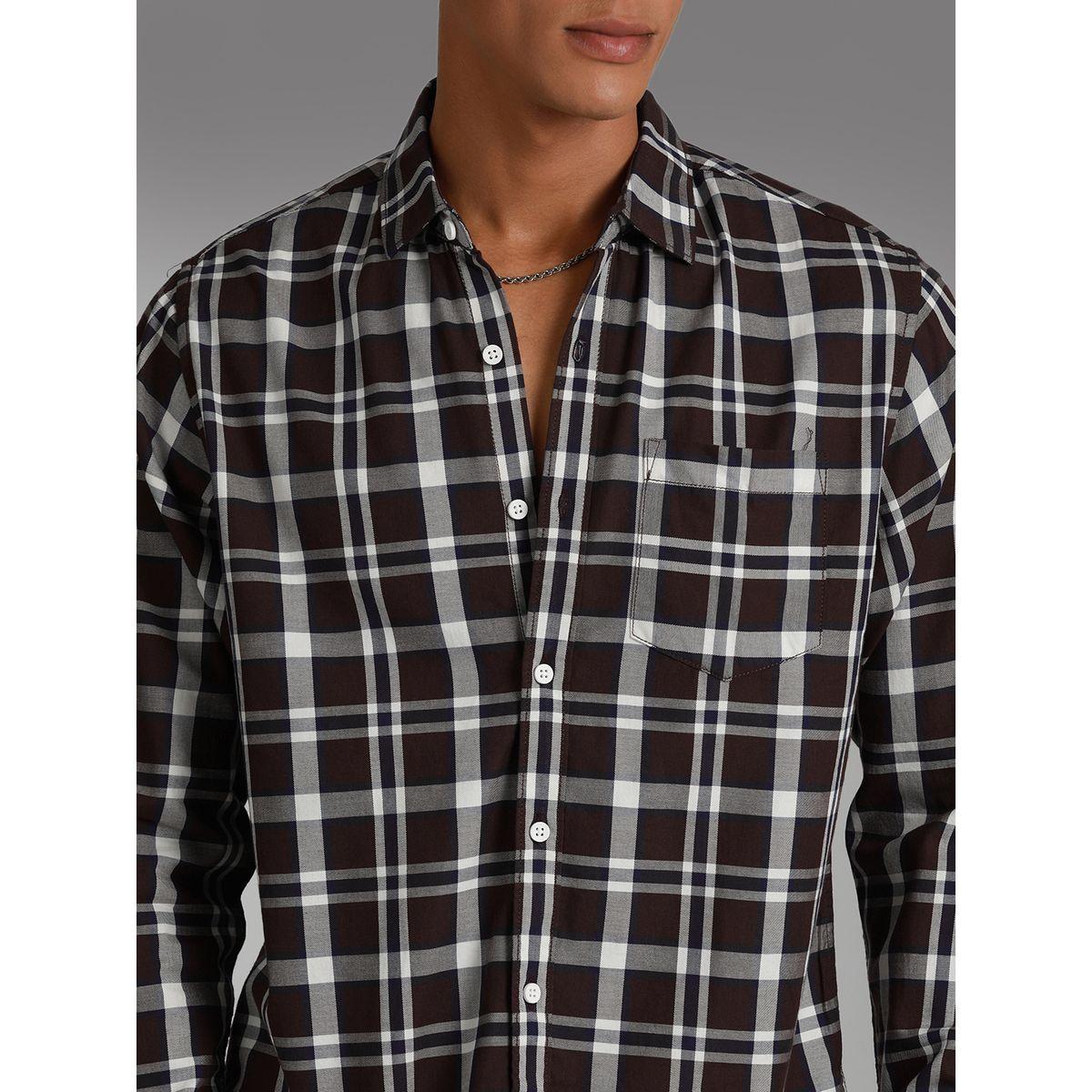 High Star X Styli Tartan Checked Pocket Detail Shirt with Roll Up Sleeves-men-clothing-shirts-image-2