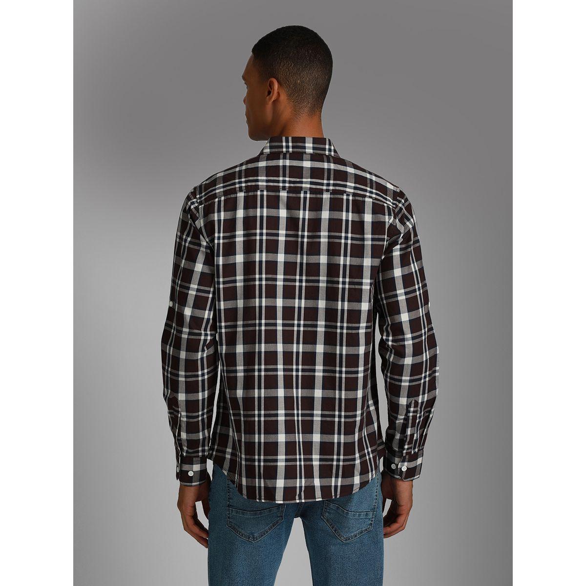 قميص كاروهات بنمط تارتان وتفاصيل جيب هاي ستار × ستايلي-men-clothing-shirts-image-3