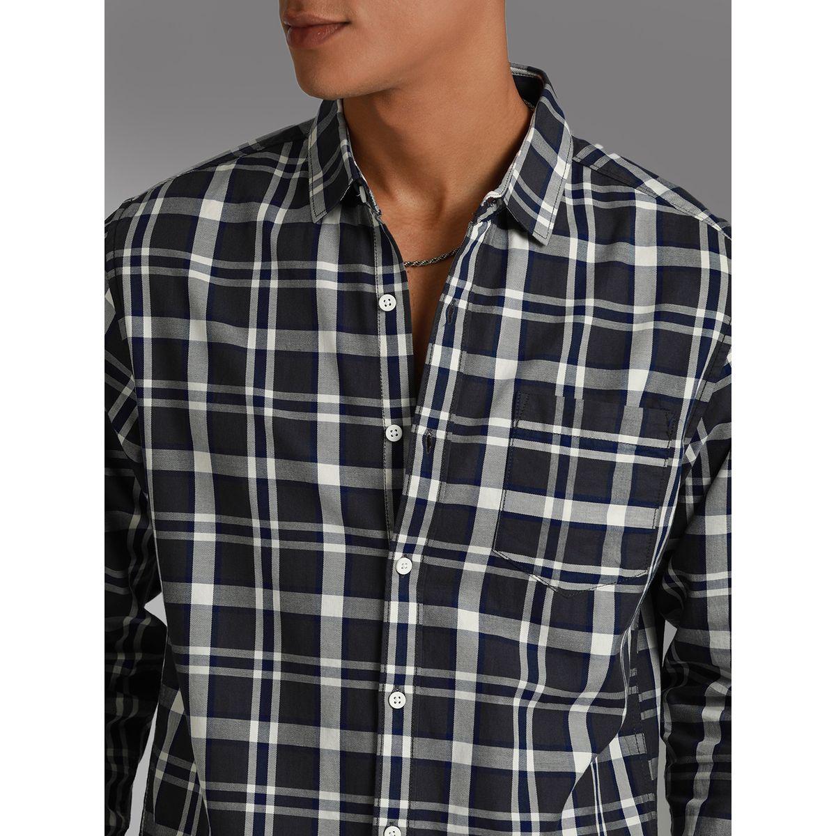 High Star X Styli Tartan Checked Slim Collar Cotton Shirt-men-clothing-shirts-image-2