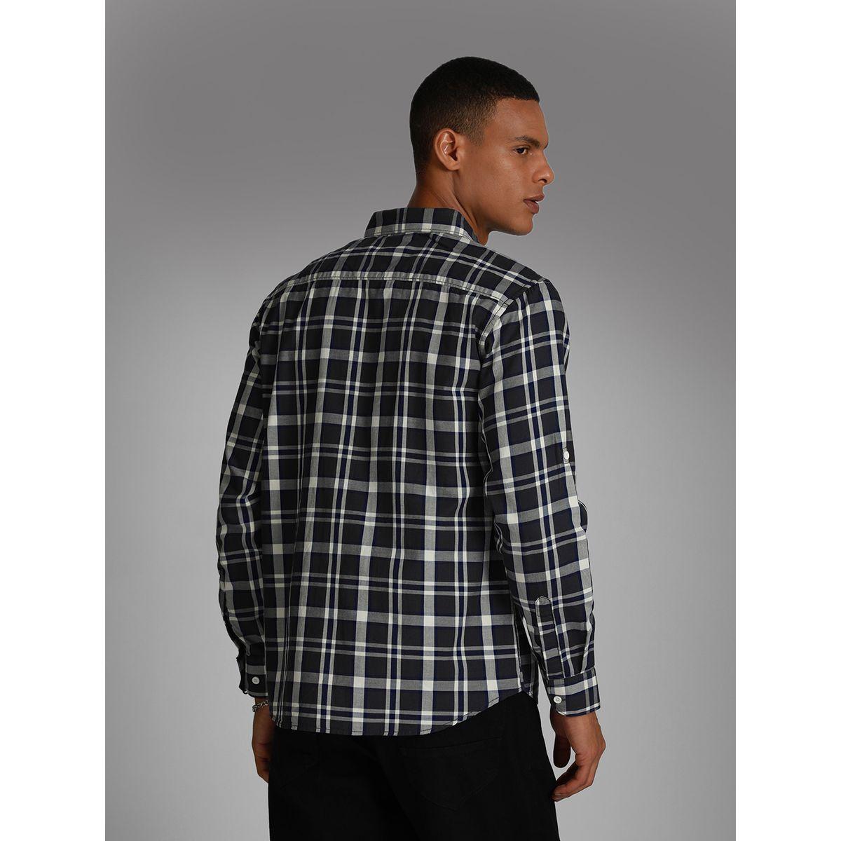 High Star X Styli Tartan Checked Slim Collar Cotton Shirt-men-clothing-shirts-image-3