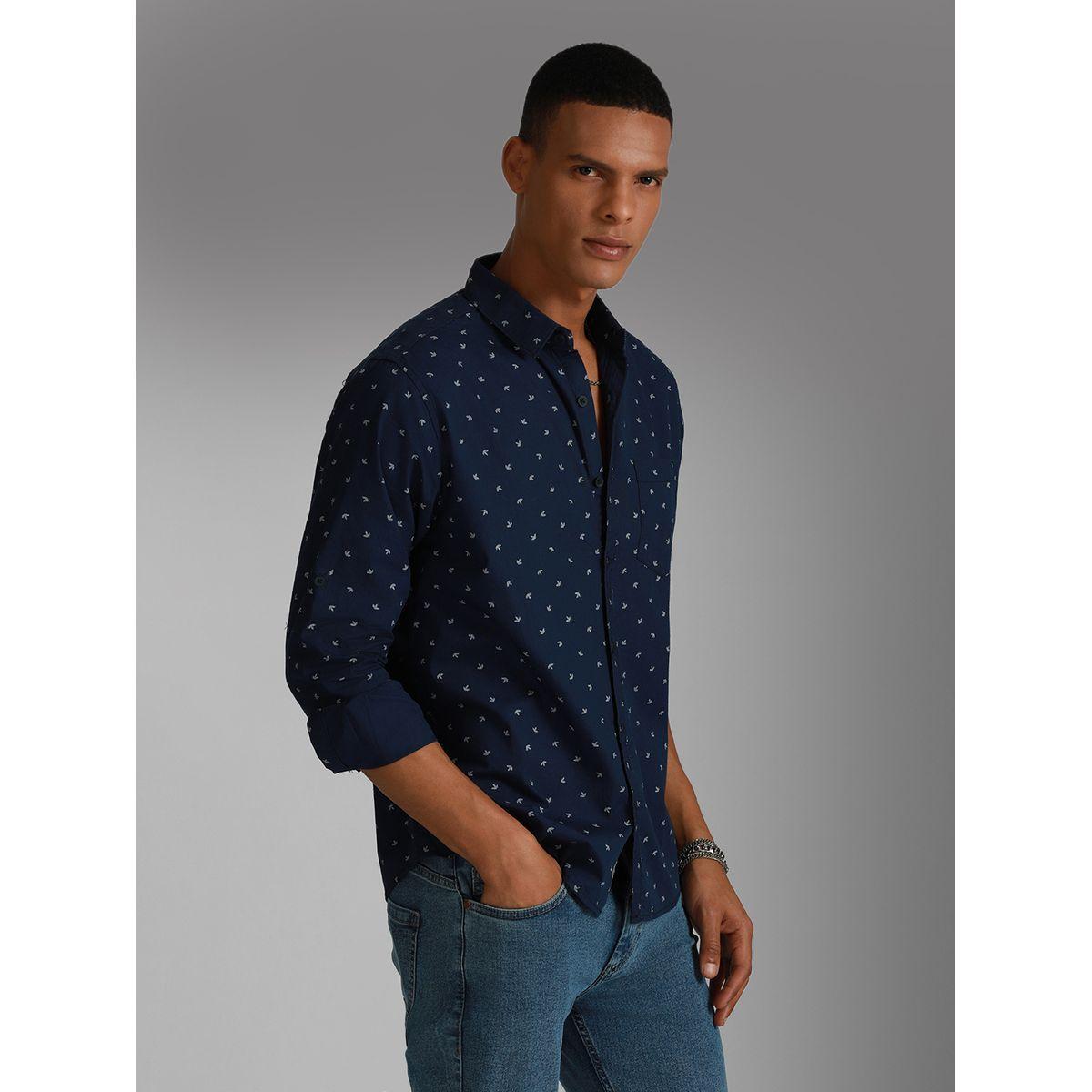 High Star X Styli Ditsy Print Pocket Detail Shirt with Roll Up Sleeves-men-clothing-shirts-image-1
