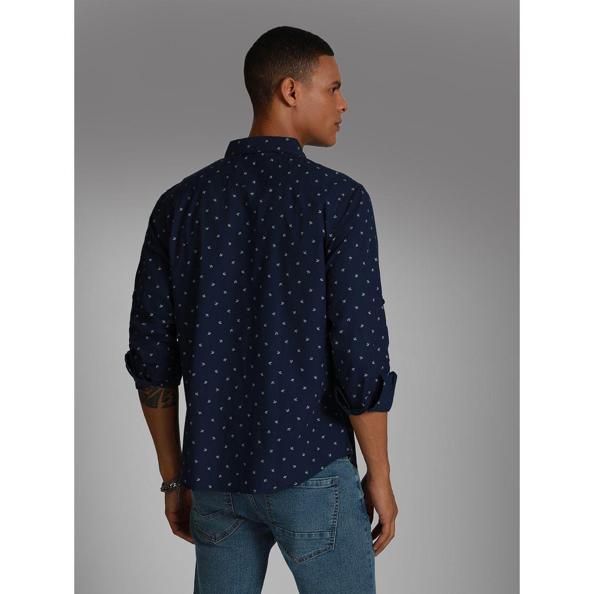 High Star X Styli Ditsy Print Pocket Detail Shirt with Roll Up Sleeves-men-clothing-shirts-image-3