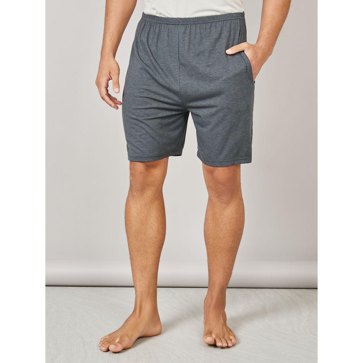 Styli Unwind Cotton Stretch Crew Neck T-shirt and Short Set-men-clothing-nightwear-sets-image-4