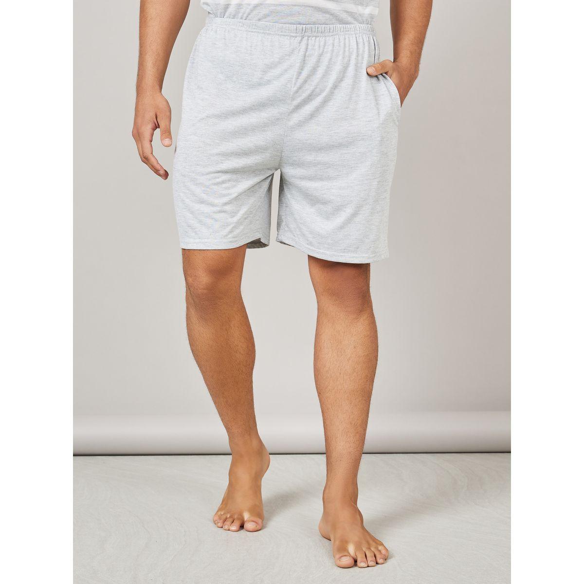 Styli Unwind Striped Crew Neck T-shirt and Short Set-men-clothing-nightwear-sets-image-5
