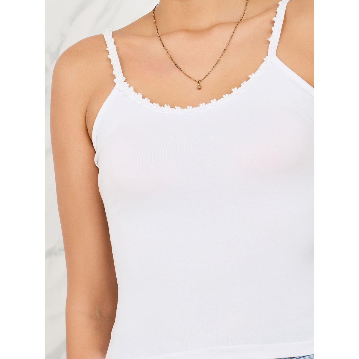 بلوزة قطن ليكرا قصيرة مع حمالات رفيعة-women-clothing-tshirts-image-4