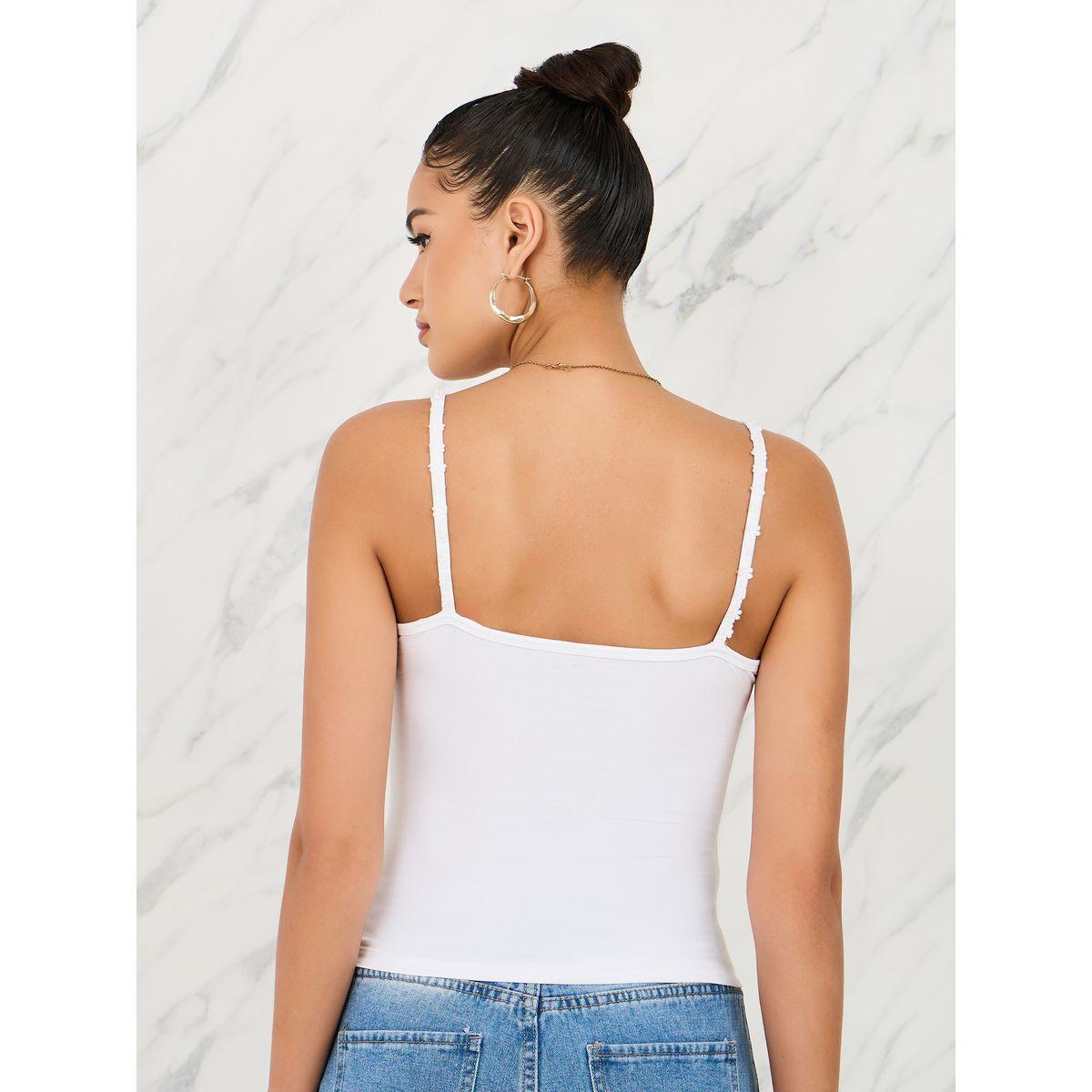 Styli Cotton Lycra Fitted Strappy Cropped Tank-women-clothing-tshirts-image-5