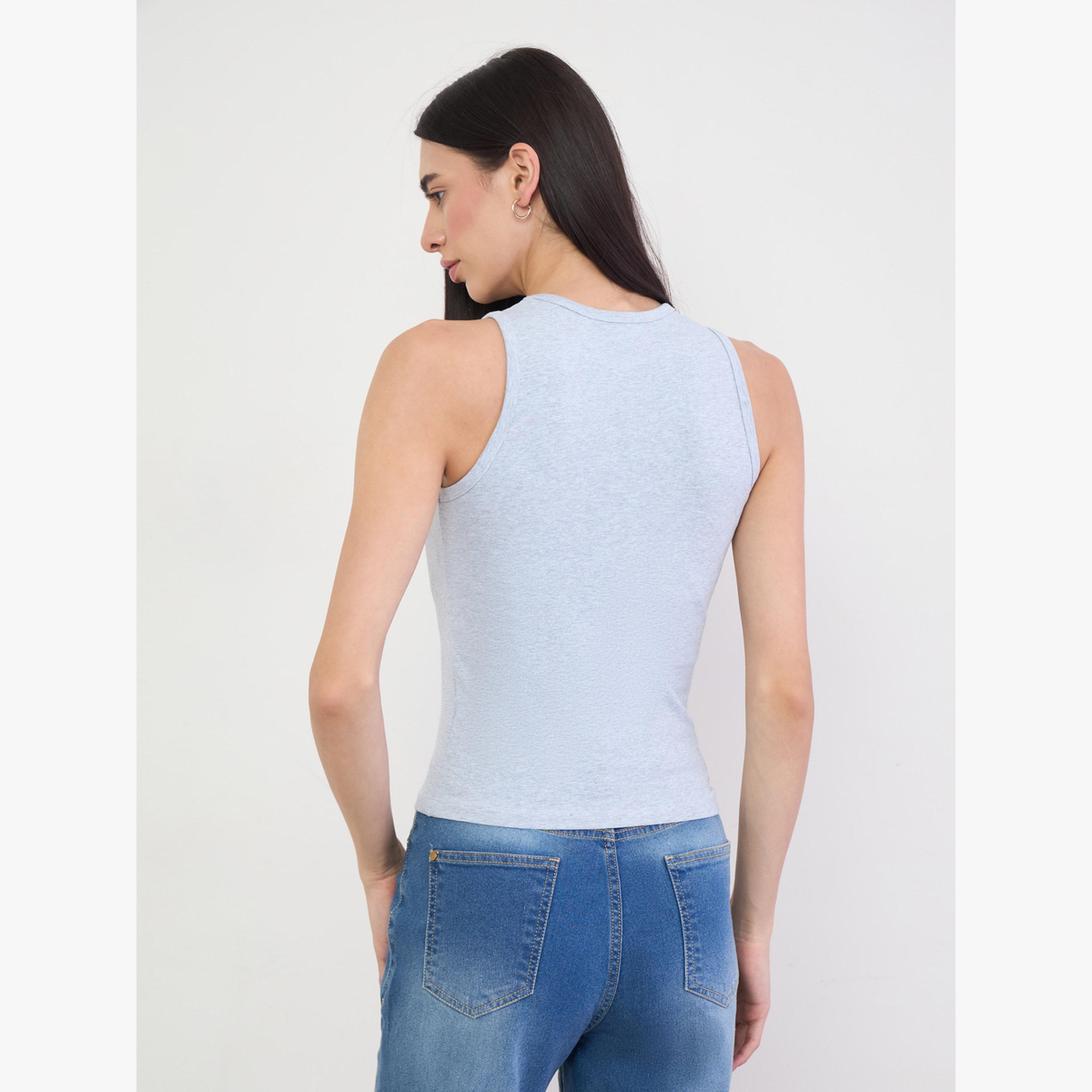 Styli Pack of 2 - Cotton Lycra Sleeveless Tank-women-clothing-tshirts-image-5