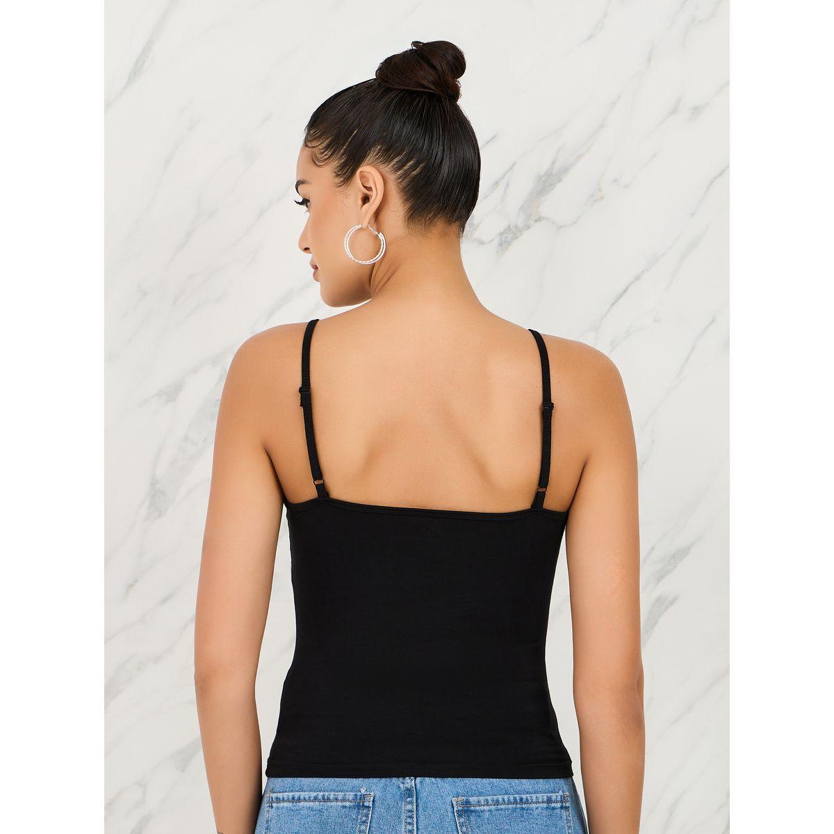 بلوزة سادة بحمالات وياقة سكوب-women-clothing-tshirts-image-5